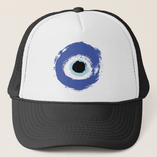 Evil Eye Artistic Blue Trucker Pet (Voorkant)