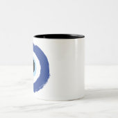 Evil Eye Artistic Blue Tweekleurige Koffiemok (Center)