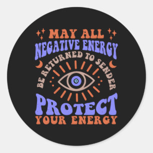 Evil Eye Bescherm je Energy Preppy Salem S Ronde Sticker