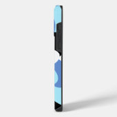 Evil Eye Bloemen Zacht Blauw Grieks Amulet Estheti iPhone Hoesje (Linkerkant)