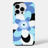 Evil Eye Bloemen Zacht Blauw Grieks Amulet Estheti