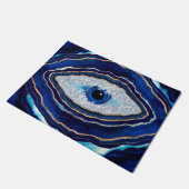 Evil Eye Blue Agate Geode Ditital Art Deurmat (Schuin)