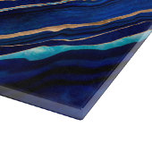 Evil Eye Blue Agate Geode Ditital Art Snijplank (Hoek)