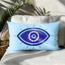 Evil Eye Blue Boho Decor Accent Throw  Kussen