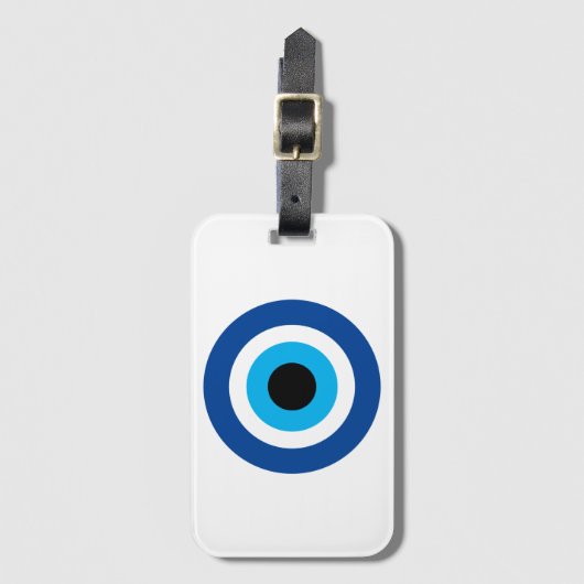 Evil Eye Blue Mati geluk & bescherming symbool rei Bagagelabel (Voorkant (verticaal))