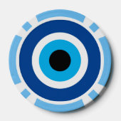 Evil Eye Blue Mati gelukssymbool Poker Chips (Achterkant)