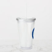 Evil Eye Blue Mati Greek Turkish Symbol Clear Acryl Drinkbeker (Rechts)