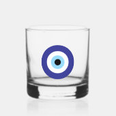 Evil Eye Blue Mati Greek Turkish Symbol Custom Whisky Glas (Voorkant)