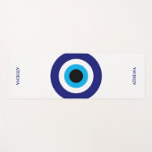 Evil Eye Blue Mati luck symbol personalized Yogamat (Voorkant (horizontaal))