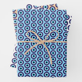 Evil Eye Blue Mati patroon cadeau wrap sheets Inpakpapier Vel (In situ)