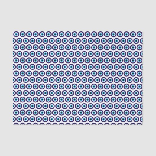 Evil Eye Blue Mati patroon cadeau wrap tissue papi Tissuepapier (Voorkant)