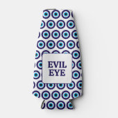 Evil Eye Blue Mati print op maat gemaakte bierfles Flesjeskoeler (Voorkant)