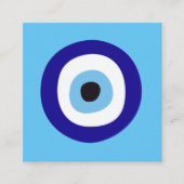 Evil Eye Blue Nazar Good Karma Pass Langs Kaarten Vierkante Visitekaartje (Voorkant)