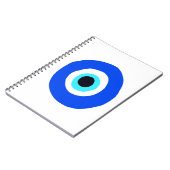Evil Eye Blue White Modern Grieks symbool design Notitieboek (Linkerzijde)