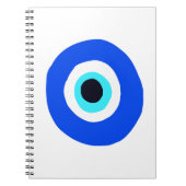 Evil Eye Blue White Modern Grieks symbool design Notitieboek (Voorkant)