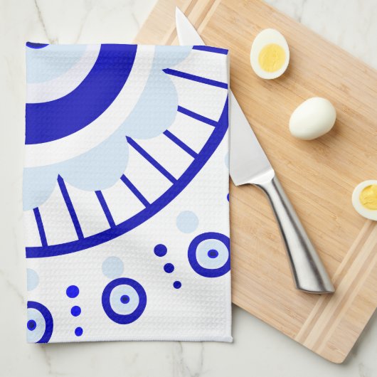 Evil Eye Burst Theedoek (Quarter Fold)