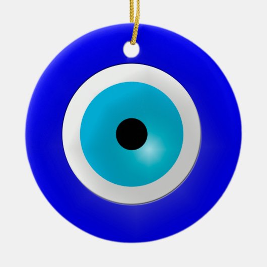 Evil Eye Charm Keramisch Ornament (Voorkant)