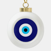 Evil Eye Charm Keramische Bal Ornament (Voorkant)