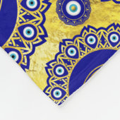 Evil Eye Charm Ornament Pattern Fleece Deken (Hoek)