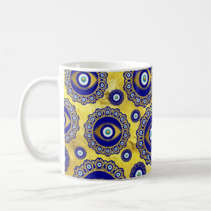 Evil Eye Charm Ornament Pattern Koffiemok