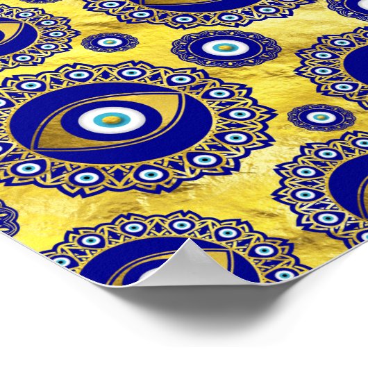Evil Eye Charm Ornament Pattern Poster (Hoek)