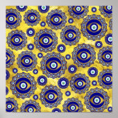 Evil Eye Charm Ornament Pattern Poster (Voorkant)