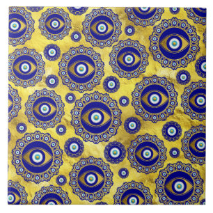 Evil Eye Charm Ornament Pattern Tegeltje