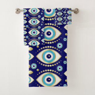 Evil Eye Charm Pattern Bad Handdoek