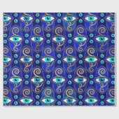 Evil Eye Charm Pattern Cadeaupapier (Vlak)