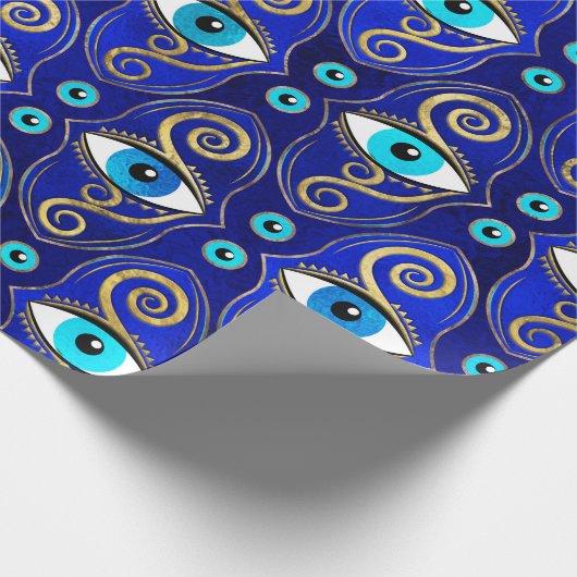 Evil Eye Charm Pattern Cadeaupapier (Hoek)