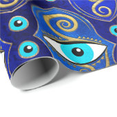 Evil Eye Charm Pattern Cadeaupapier (Rol Hoek)