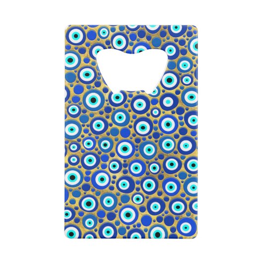 Evil Eye Charm Pattern Creditkaart Flessenopener (Achterkant)