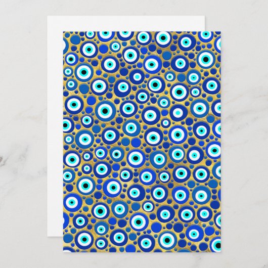 Evil Eye Charm Pattern Feestdagenkaart (Voorkant / Achterkant)