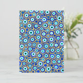 Evil Eye Charm Pattern Feestdagenkaart (Staand voorkant)