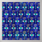 Evil Eye Charm Pattern Poster (Voorkant)