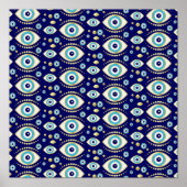 Evil Eye Charm Pattern Poster (Voorkant)