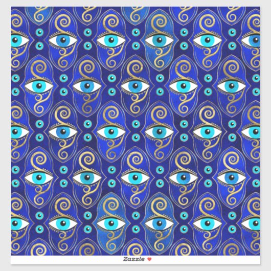 Evil Eye Charm Pattern Sticker (Vel)