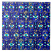 Evil Eye Charm Pattern Tegeltje (Voorkant)