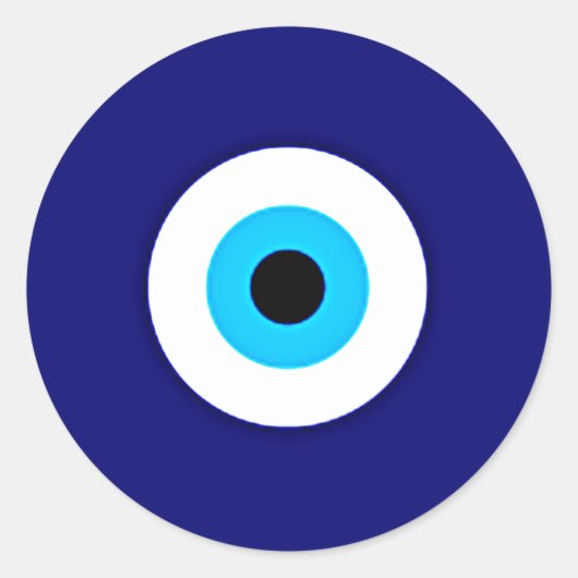 Evil Eye Charm Ronde Sticker (Voorkant)