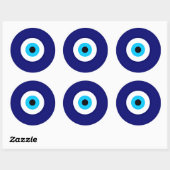 Evil Eye Charm Ronde Sticker (Vel)