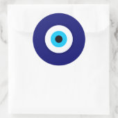 Evil Eye Charm Ronde Sticker (Tas)