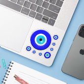 Evil Eye Charm Sticker (Laptop met iPhone)