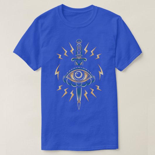 Evil Eye Dagger Lightning Bolts T-shirt (Design voorkant)