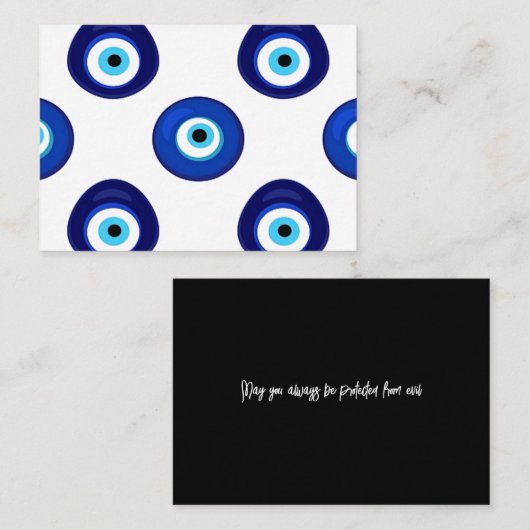 Evil Eye Design Flat Note Kaart w / Quote Notitiekaartje (Voorkant / Achterkant)