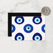 Evil Eye Design Flat Note Kaart w / Quote Notitiekaartje (Voorkant / Achterkant in situ)