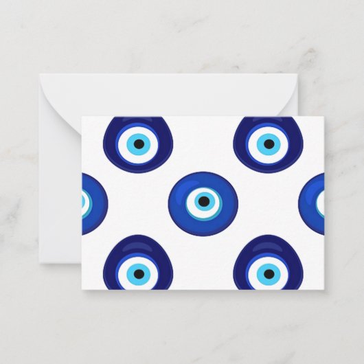 Evil Eye Design Flat Note Kaart w / Quote Notitiekaartje (Voorkant)