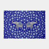 Evil Eye Elephant Good Luck Charm Deurmat (Voorkant)