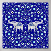 Evil Eye Elephant Good Luck Charm Poster (Voorkant)