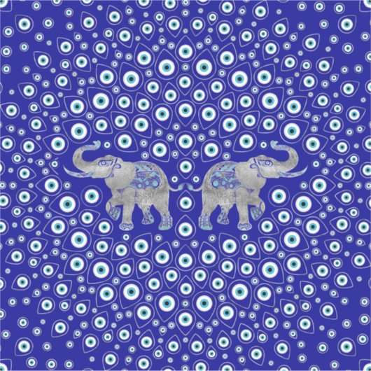 Evil Eye Elephant Good Luck Charm Sticker (Voorkant)