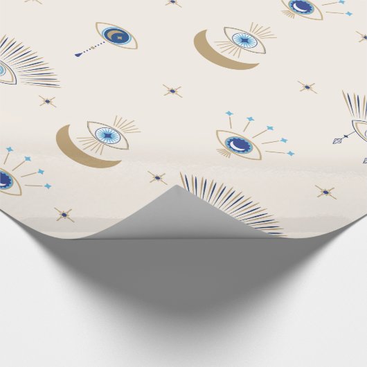 Evil Eye en Third Eye Patroon Inpakpapier (Hoek)